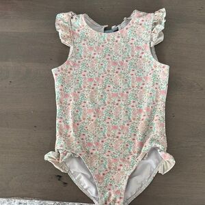 Minnow Floral Kids Swim One Piece size 9/10